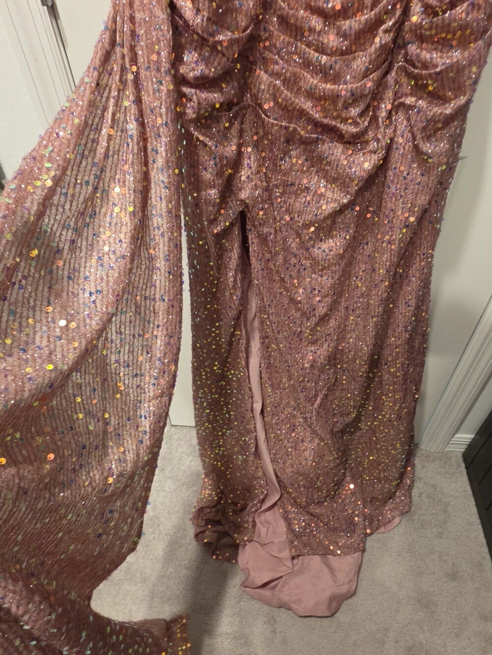 Windsor Rose Gold Sequin Prom Gown - Picture 7 of 11